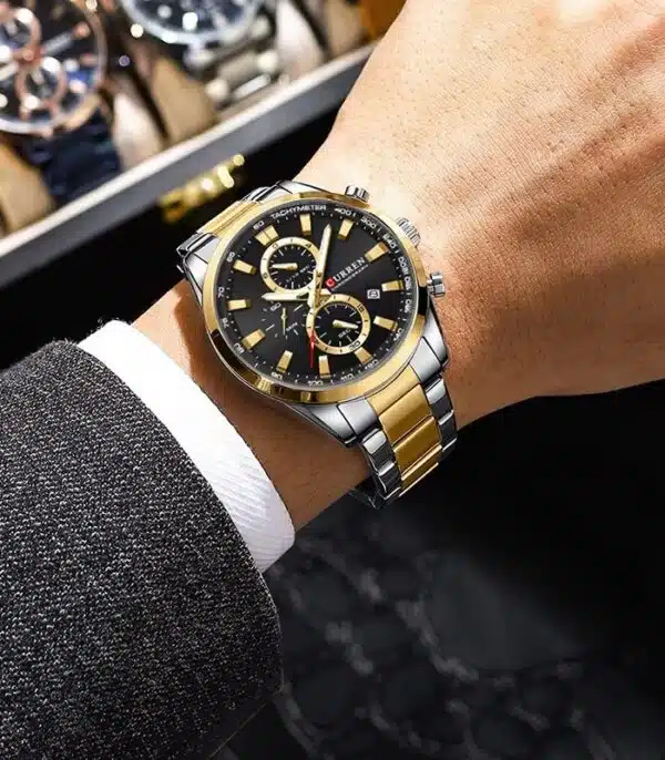 Prix montre Homme Curren 8445 Doré Tunisie