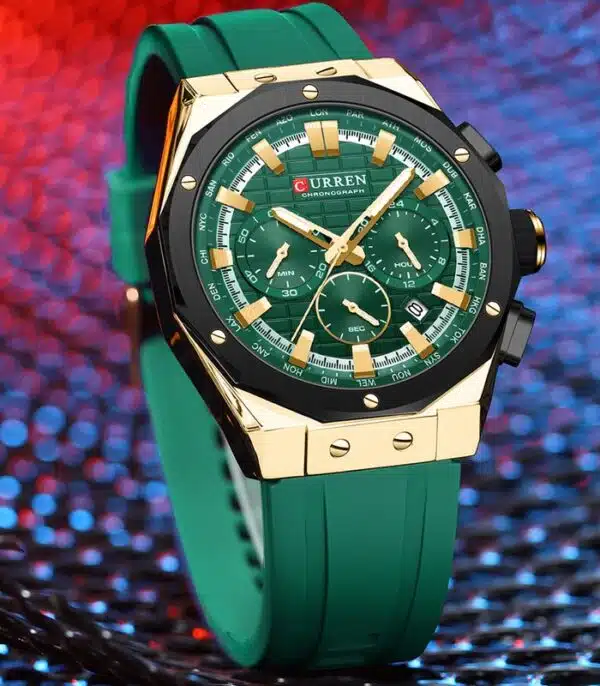Prix montre Homme Curren 8464 Vert Tunisie